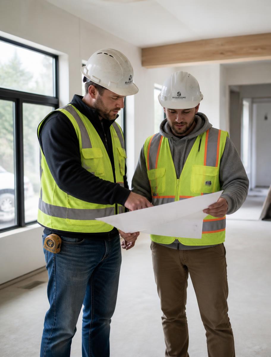 Équipe de Construction MB Saguenay sur un chantier de rénovation